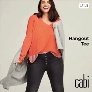 CAbi Vibrant Orange Hangout Tee